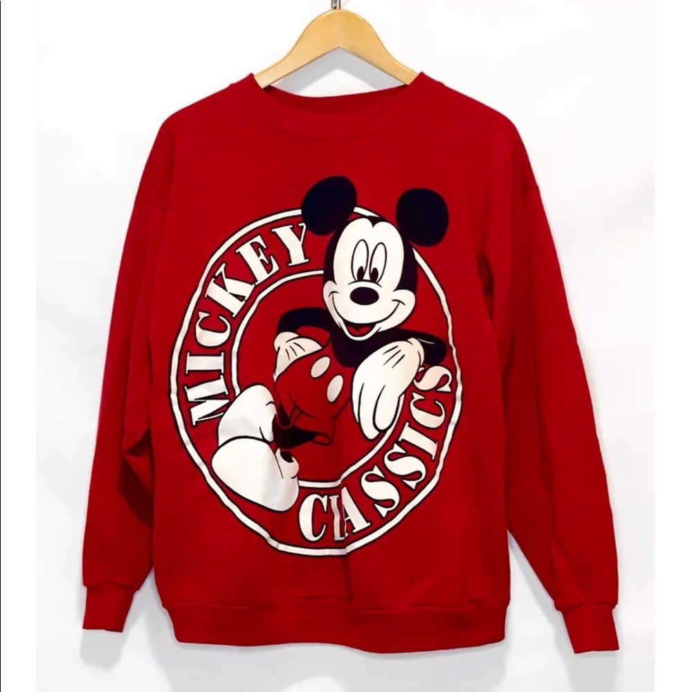 DISNEY Vintage 80’s Classic Mickey Mouse Crewneck Sweatshirt Size XL Theme Park - Picture 1 of 10